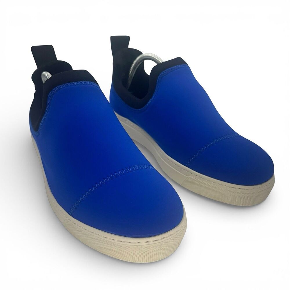 James Perse Men's 10 Zuma Scuba Slip On Royal Blue Modern Sneaker Made In Italy